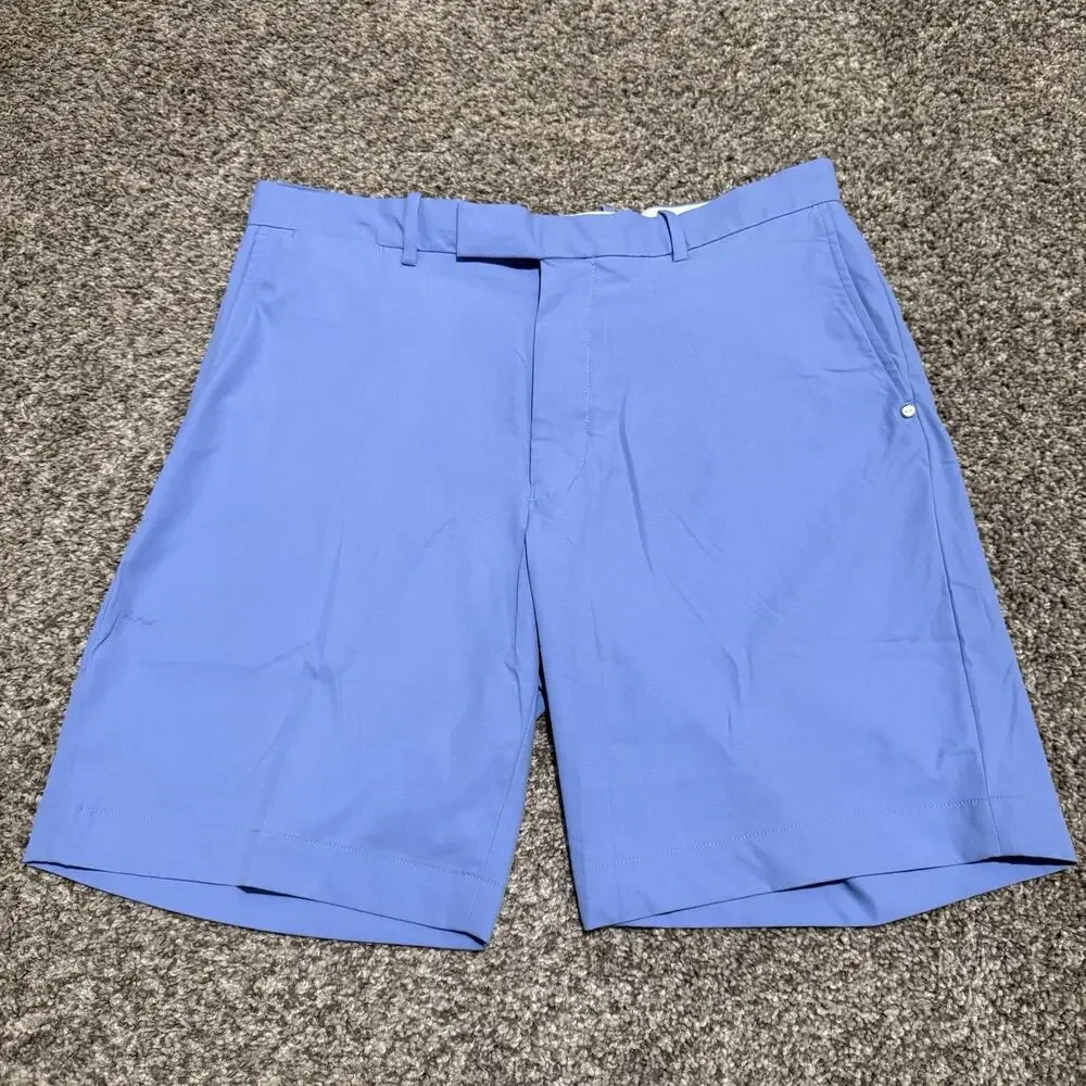 RLX Ralph Lauren Golf Shorts Mens 35 Blue Performance Flat Front Stretch